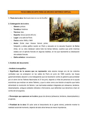 Catálogo Artístico: Barricade dans la rue de Soufflot