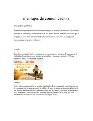 Mensajes De Comunicion