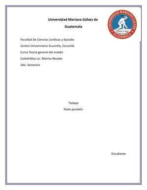 Texto Paralelo, Teoria General Del Estado