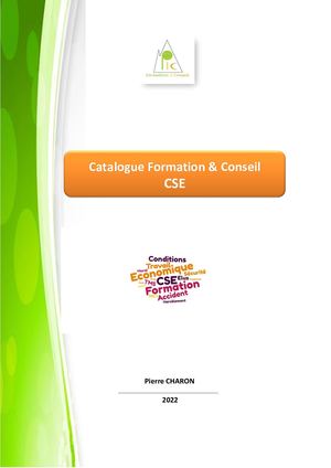 Pic Formation Catalogue Cse