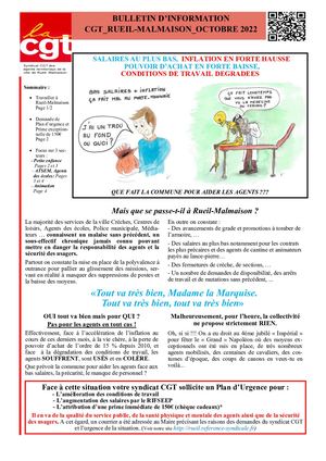Bulletin Information Cgt Octobre 2022