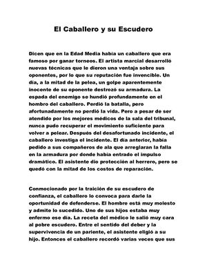 El Caballero Y Su Escudero