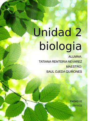 Unidad 2 Biología