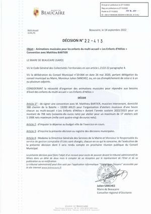 Décisions Du 27 10 2022