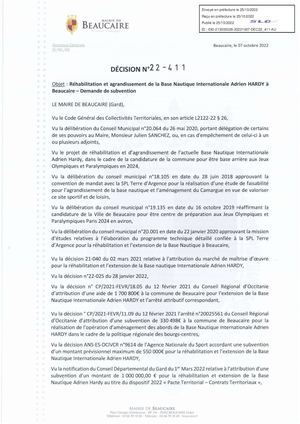 Décisions Du 25 10 2022