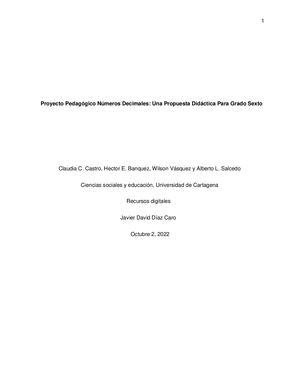 Proyecto Pedagogico Numeros Decimales (1)