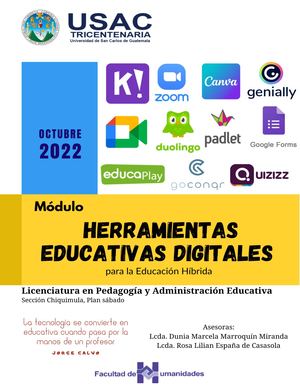 MÓDULO DE HERRAMIENTAS DIGITALES EDUCATIVAS