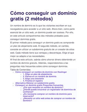 Cómo Conseguir Un Dominio Gratis