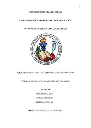 Duolingo App And Vocabulary Learning