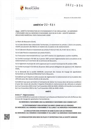 Ar 22 631 Du 28 Octobre