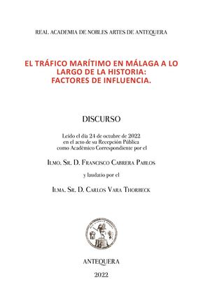 DISCURSO DE INGRESO DEL ILMO. SR. D. FRANCISCO CABRERA PABLOS