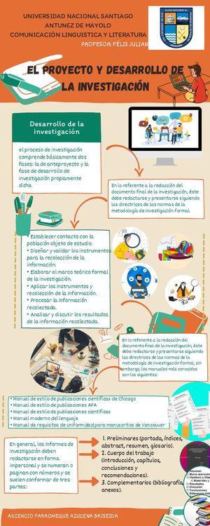 Infografía Cronología Dibujo A Mano Naranja Y Verde