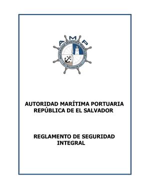 Reglamento De Seguridad Integral