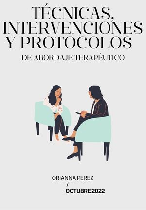 Revista técnicas de intervención tratamientos II