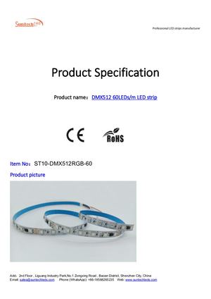 DMX512 RGB LED 10MM 8pin Strip Suntech
