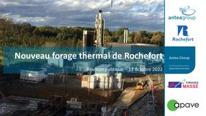 Nouveau forage thermal de Rochefort