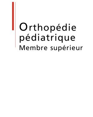 Othopédie Pédiatrique