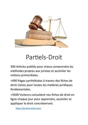 Partiels Droit