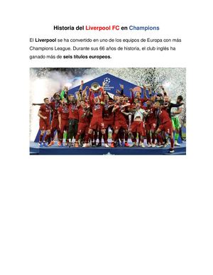 Historia Del Liverpool Fc En Champions 1