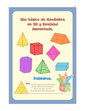 Taller #1 - Unidad 2. Uso Básico de GeoGebra en 3D y Realidad Aumentada.