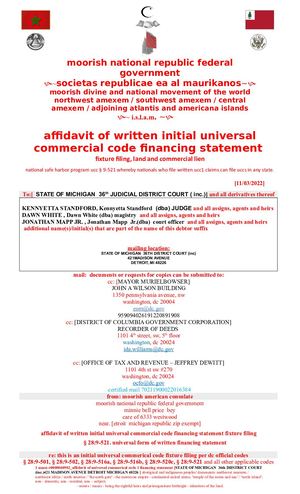 state of michigan 36 th district Macn A006 Ucc1 Financing Statement 2206000902