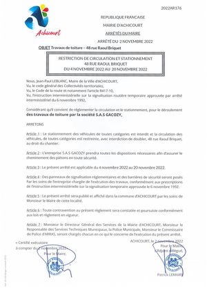 Restriction De Circulation Et De Stationnement 48 Rue Raoul Briquet 4112022 Au 20112022
