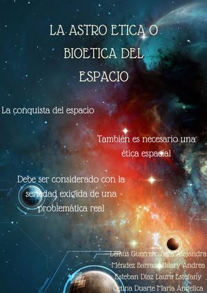 Bioética Y Astro éTica Del Espacio