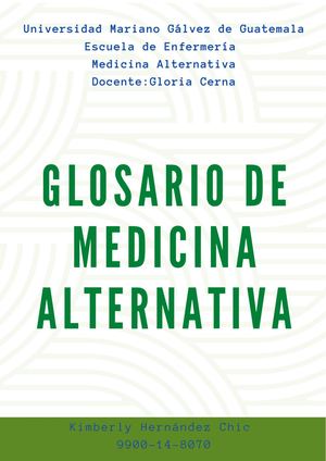 Glosario Medicina Alternativa