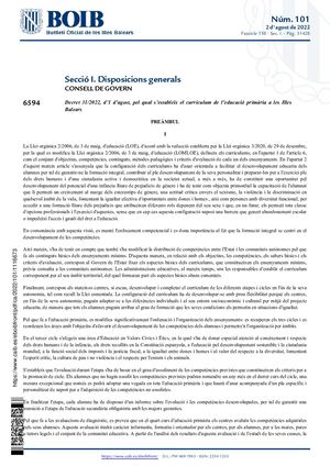 Decret 31 2022 CURRICULUM Primaria (1).