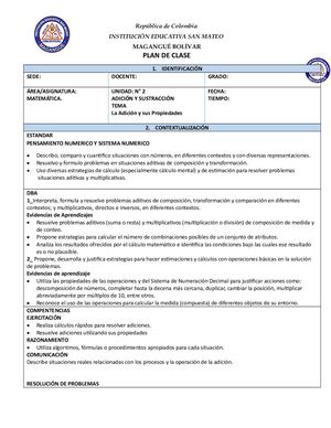 Adición Y Sustracción 3°.