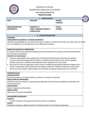 #s Primos Y Compuestos 3°..
