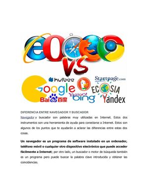 Diferencia Entre Navegador Y Buscador