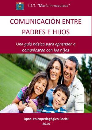 GUÍA DE COMUNICACIÓN ENTRE PADRES E HIJOS