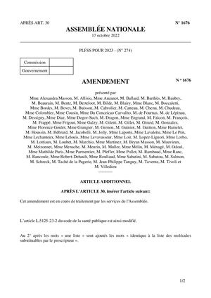 Amendements d'Alexandra Masson qui n'ont pas été examinés suite aux 49-3