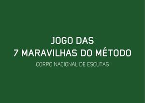Jogo Das 7 Maravilhas Do Método Corpo Nacional De Escutas (1)