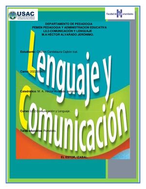 Portafolio De Comunicación Y Lenguaje