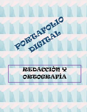 Portafolio Digital Redacción Y Ortografía