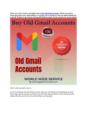 Buy Old Gmail Accounts