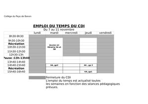 Calaméo - Emploi Du Temps Cdi