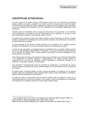 Actores Sociales
