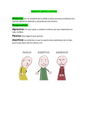 Agresivo, Pasiva, Asertiva