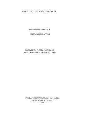 Manual De Instalación De Opensuse