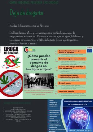 Póster Concienciación Drogadicción Collage Foto Negro Naranja