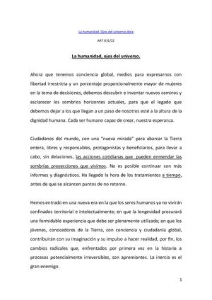 La Humanidad Ojos Del Universo