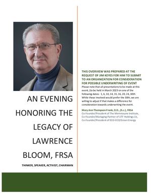 An Evening Honoring The Legacy Of Lawrence Bloom