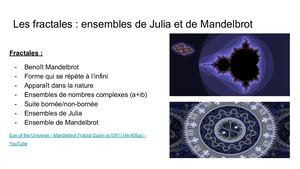 Les Fractales Ensembles De Julia Et De Mandelbrot