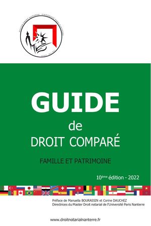 Guide Droit Compare Master Droit Notarial Nanterre 10e Edition 2022
