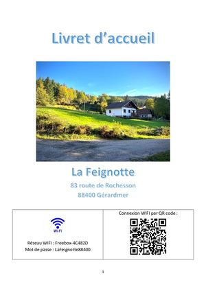 Livret D'accueil La Feignotte