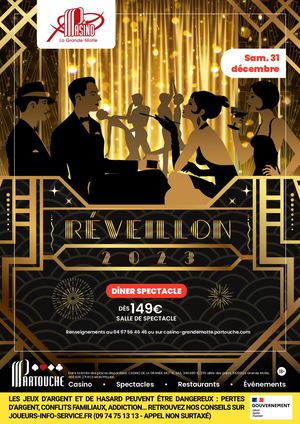 Reveillon 2023 Pasino  de La Grande Motte menu