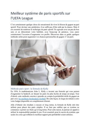 5759 Meilleur Système De Paris Sportifs(revu) Docx
